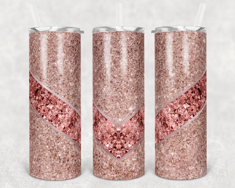 Rose Gold 20 oz Skinny Tumbler