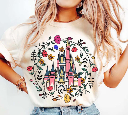Floral Castle Graphic Tee