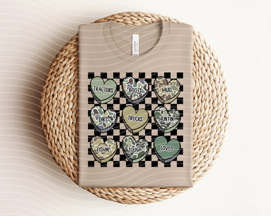 Camo Hearts Graphic Tee