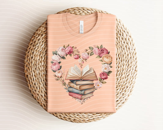 Book Heart Graphic Tee