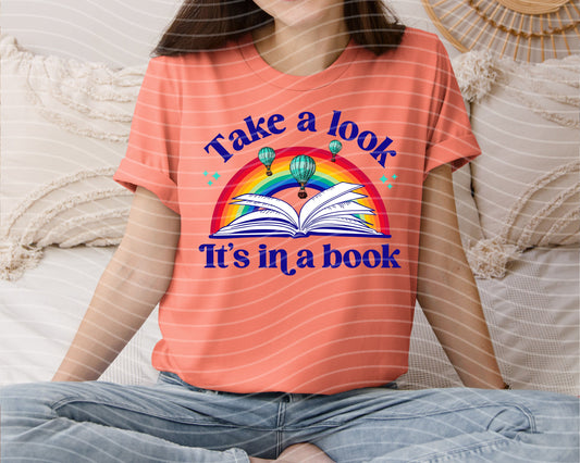 Take a Look It's in a Book Graphic Tee