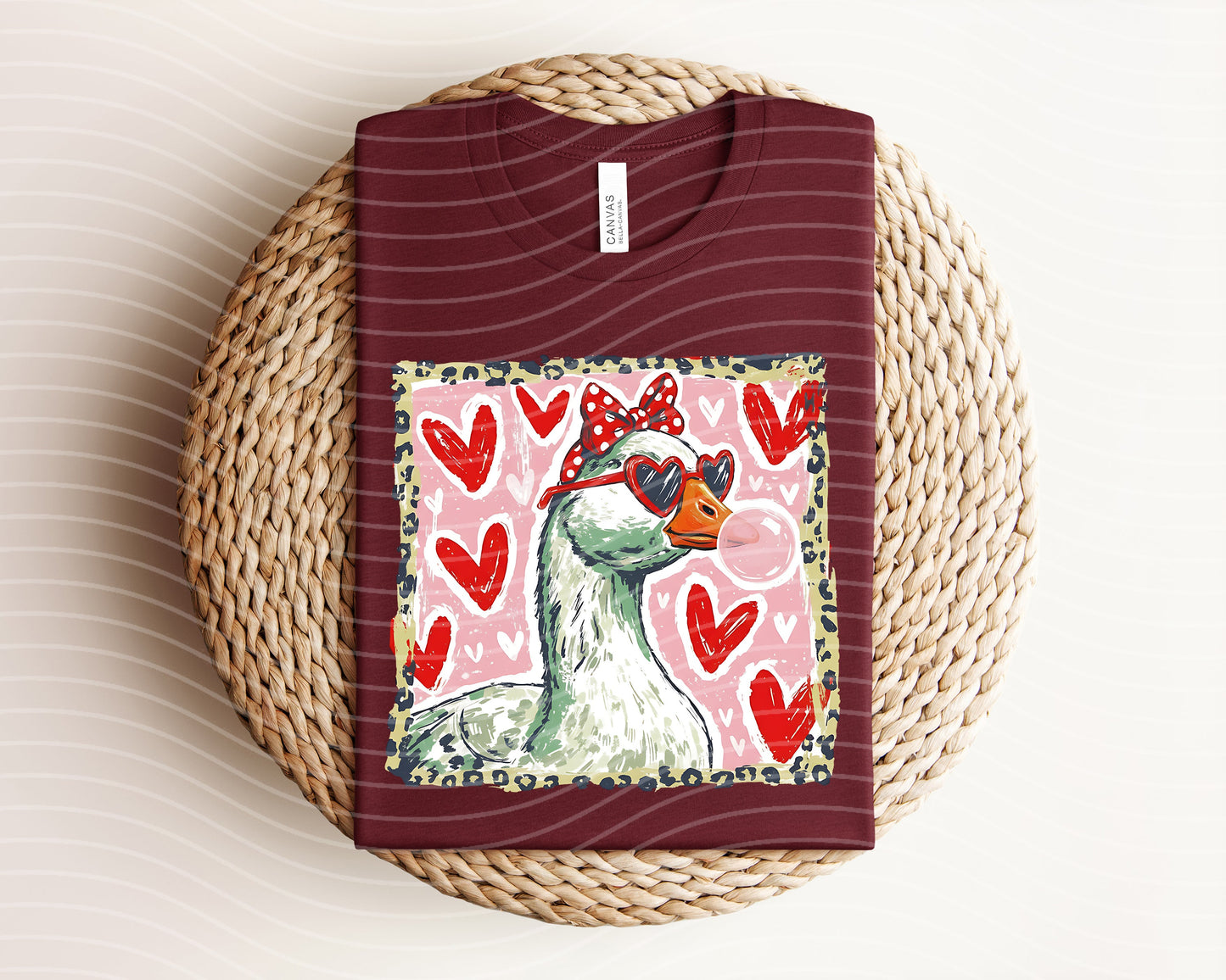 Leopard Love Goose Graphic Tee