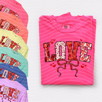 Love Pattern Graphic Tee