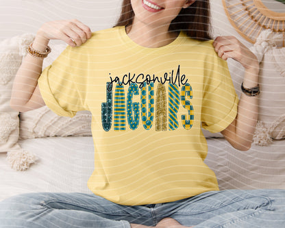 Jaguars Doodle Font Graphic Tee