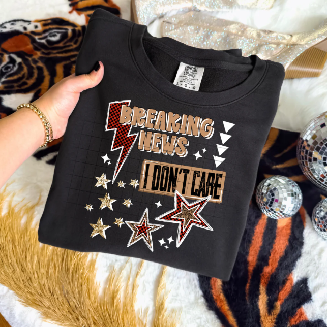 Breaking News I Don't Care Graphic Tee