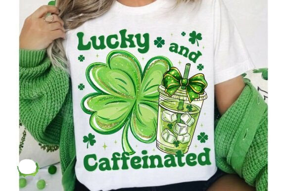 Lucky and Caffeinated Graphic Tee