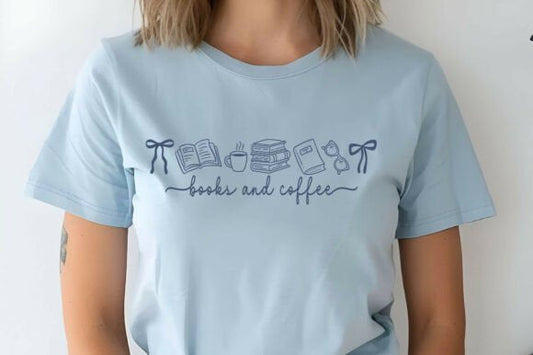Books and Coffee Graphic Tee
