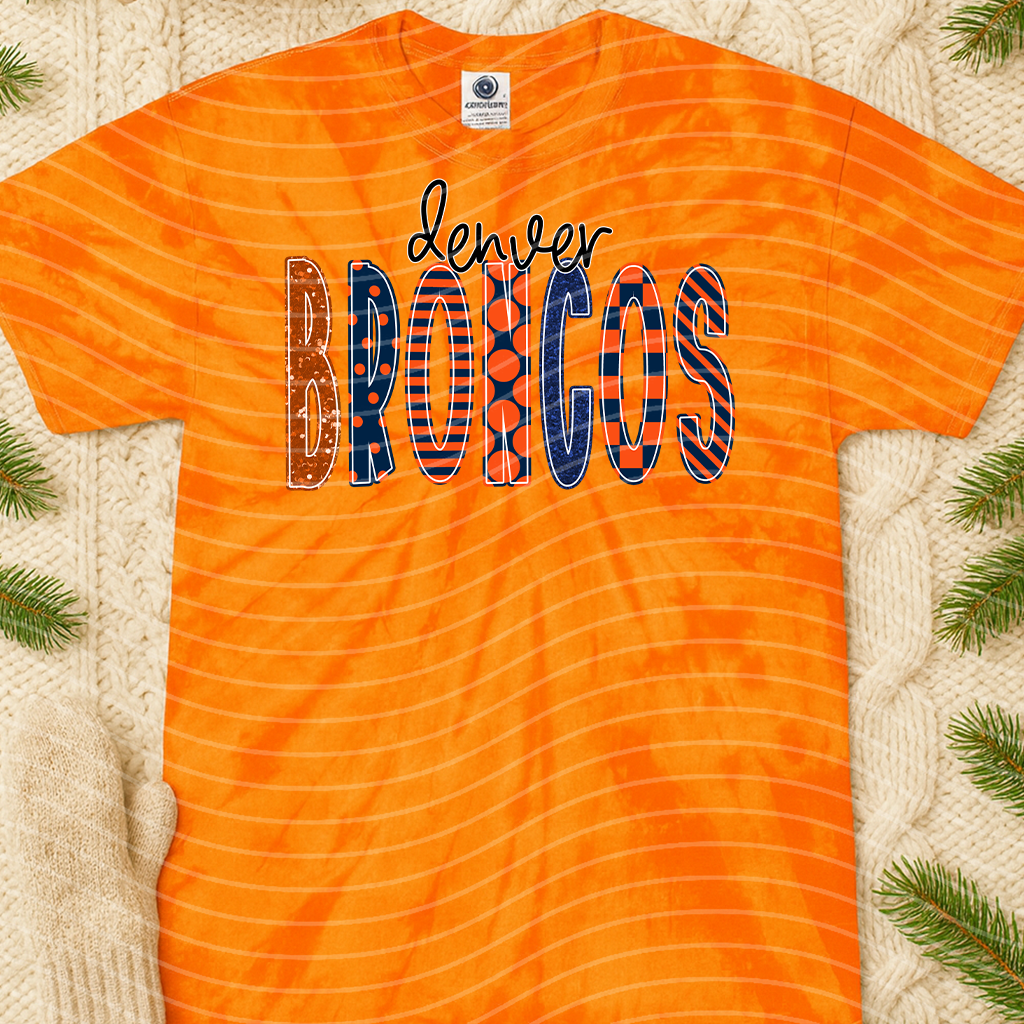 Broncos Mixed Font Graphic Tee