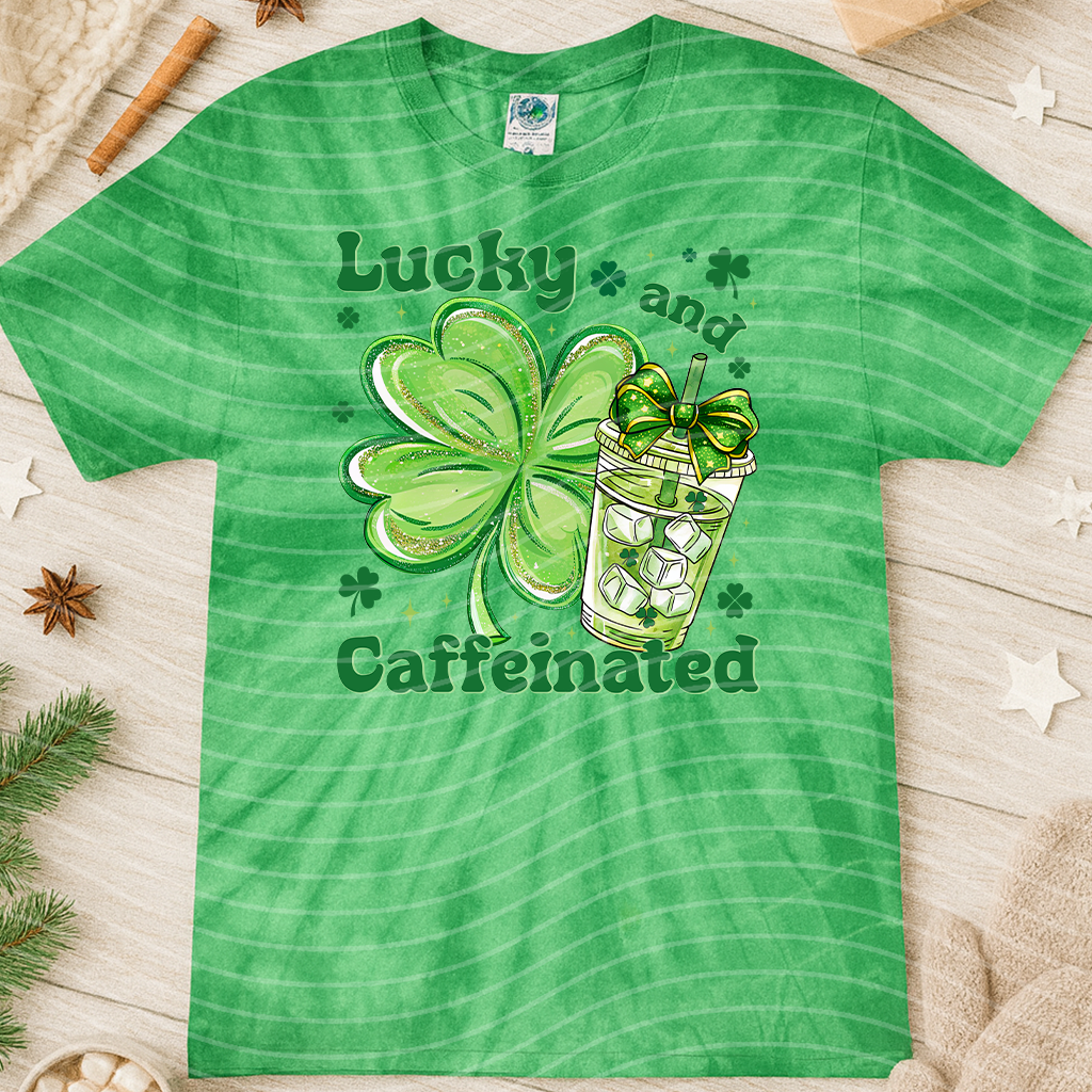 Lucky and Caffeinated Graphic Tee