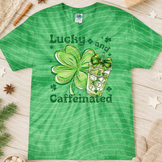 Lucky and Caffeinated Graphic Tee