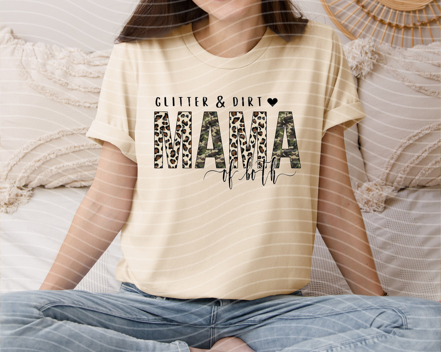 Glitter and Dirt Mama of Both Graphic Tee