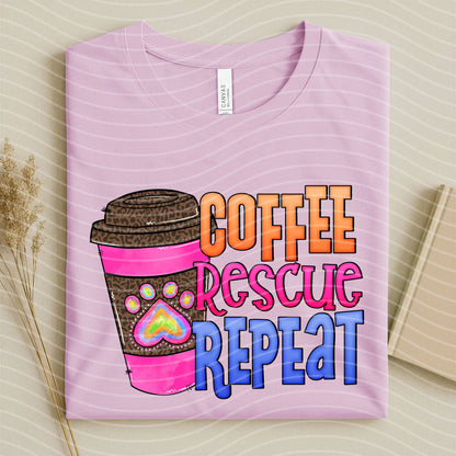 Coffee Rescue Repeat Graphic Tee