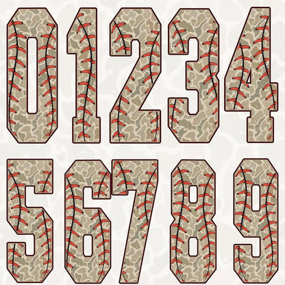 Camo Baseball Numbers Graphic Tee