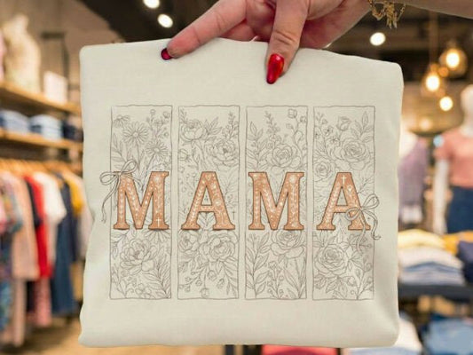 Mama Delicate Floral Graphic Tee