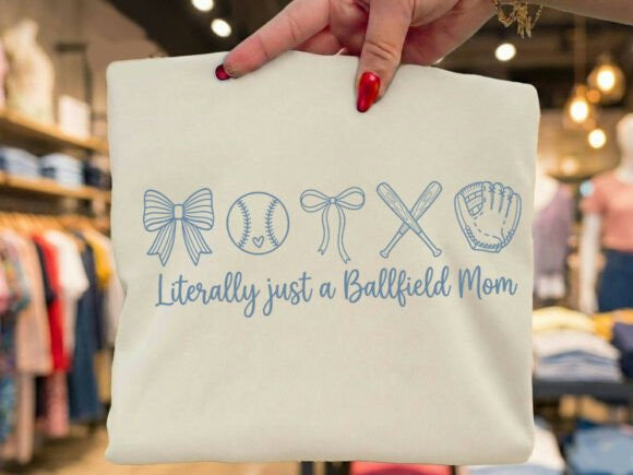 Literally Just a Ballfield Mom Graphic Tee