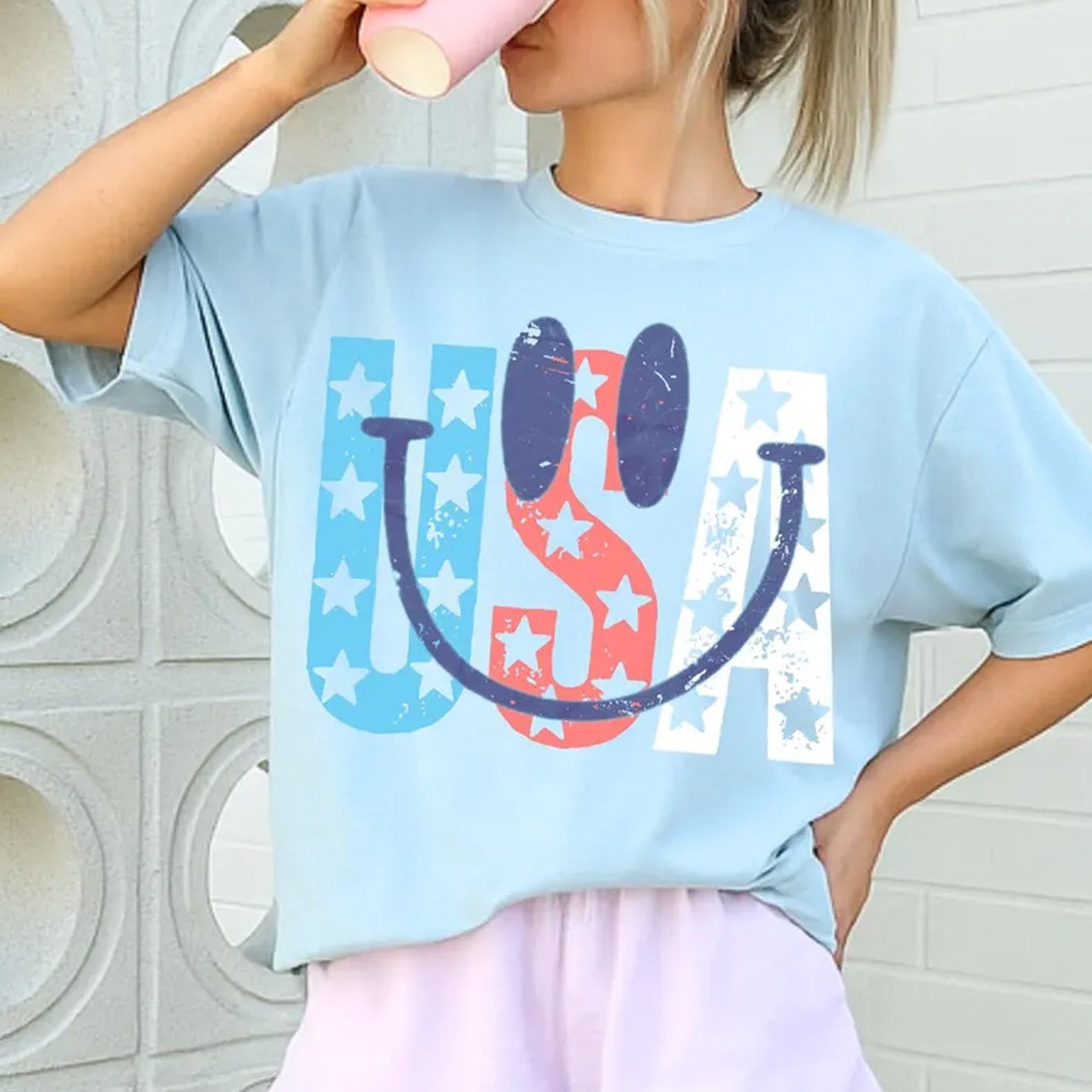 USA Happy Graphic Tee