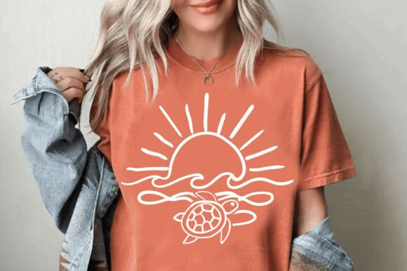 Sun and Turtle Graphic Tee