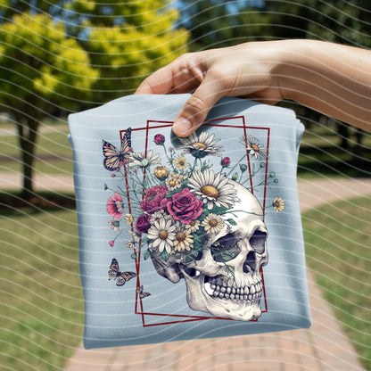 Floral Skull Graphic Tee