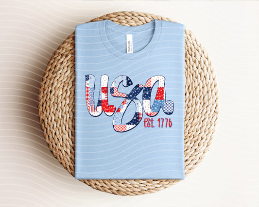 USA Patchwork Graphic Tee