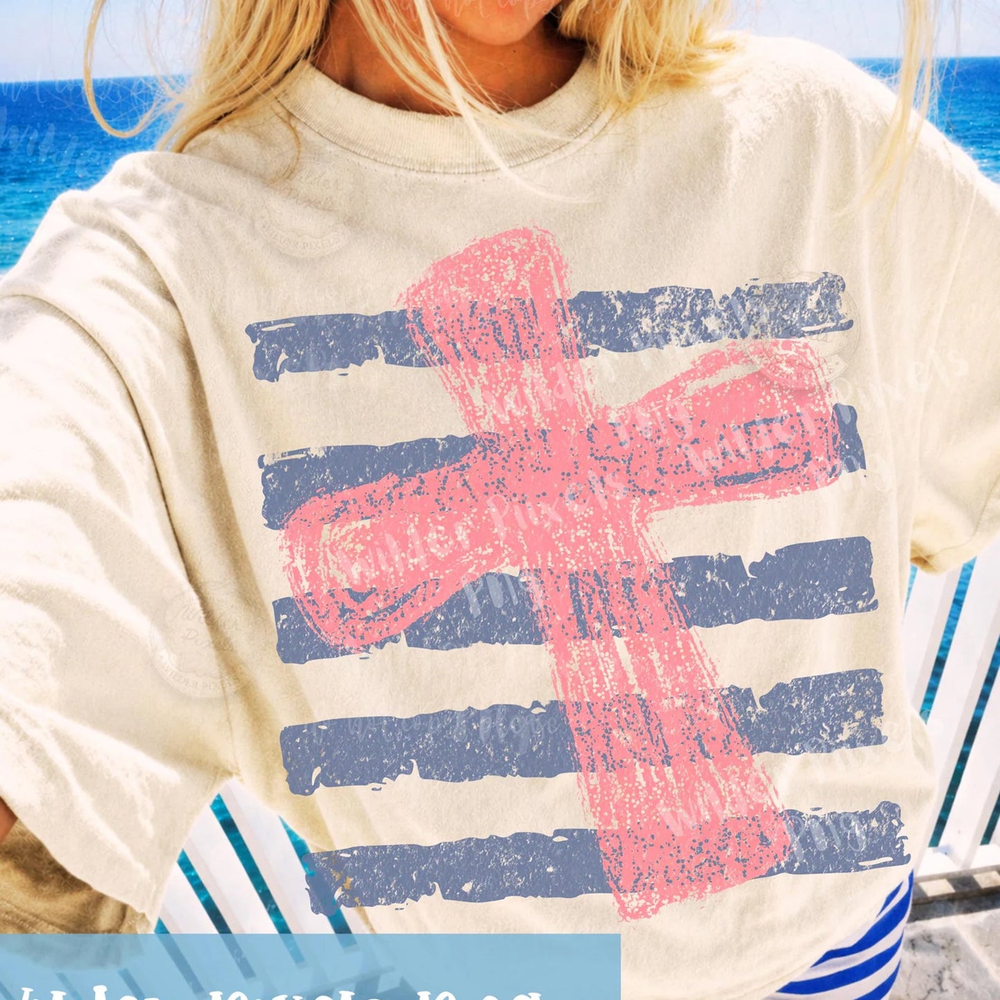 Cross Stripes Graphic Tee