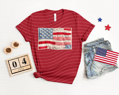 Patchwork Flag Graphic Tee
