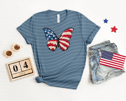Flag Butterfly Graphic Tee