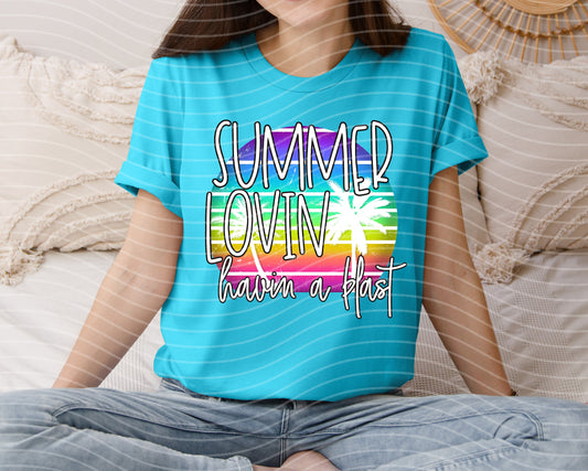Summer Lovin Havin in a Blast Graphic Tee