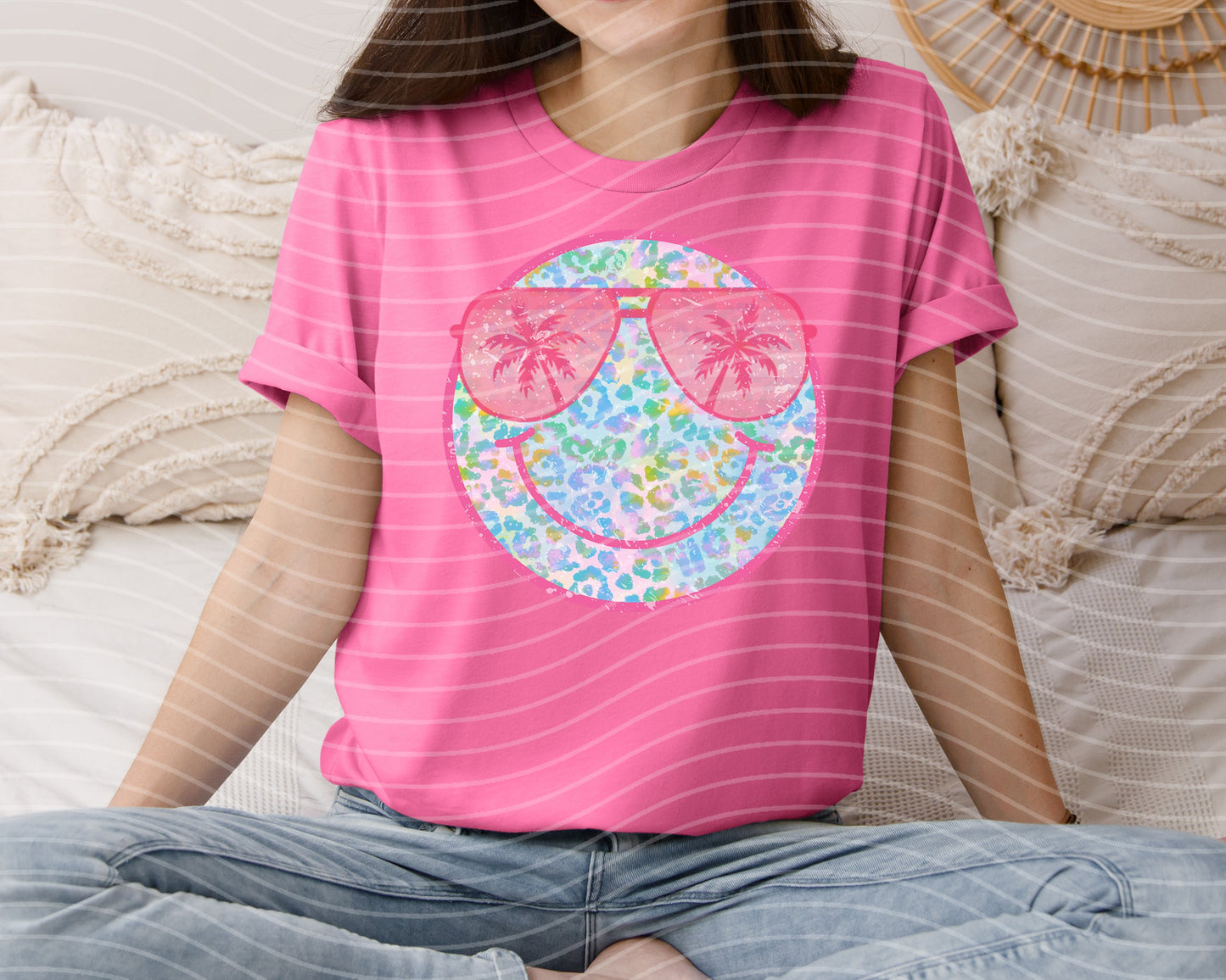 Beach Happy Face Graphic Tee