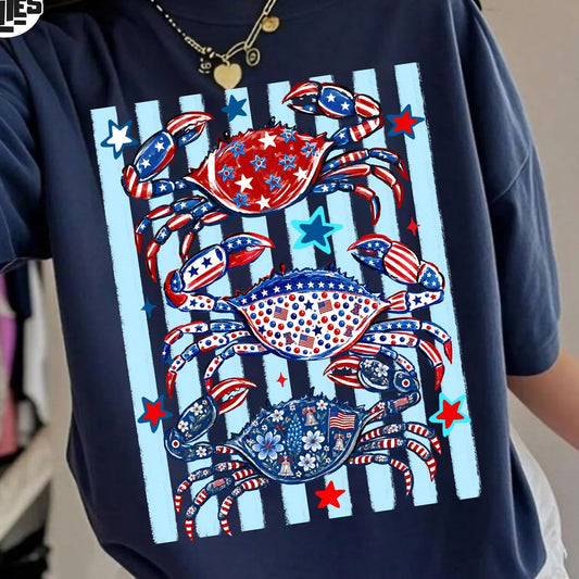 Patriotic Crabs Graphic Tee