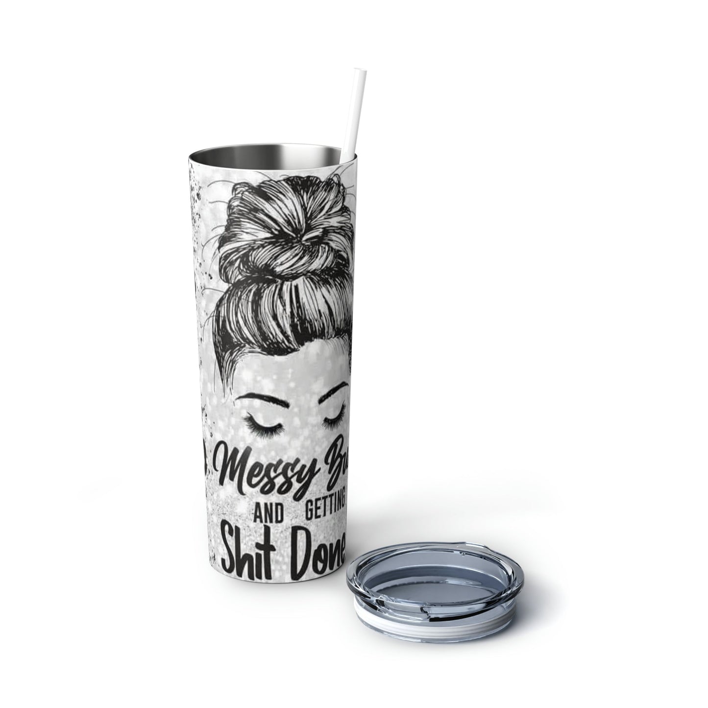 Messy Bun Skinny Tumbler 20oz