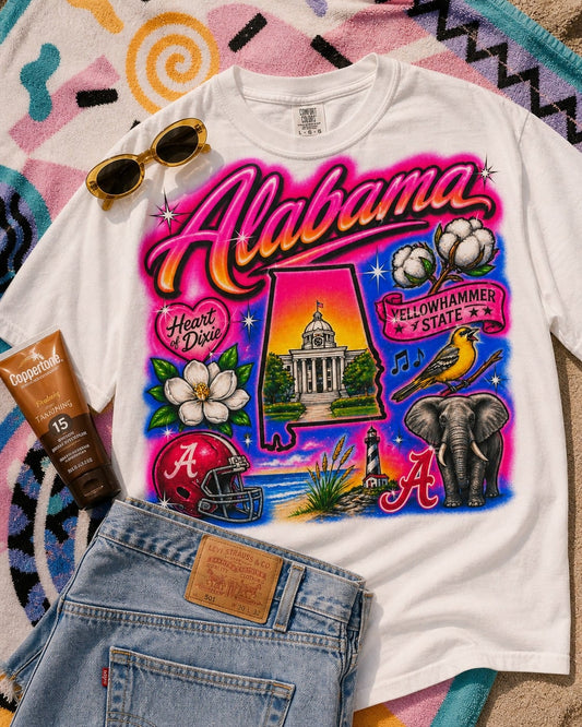 Alabama Airbrush Graphic Tee