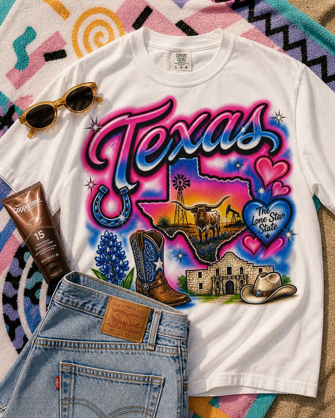 Texas Airbrush Graphic Tee