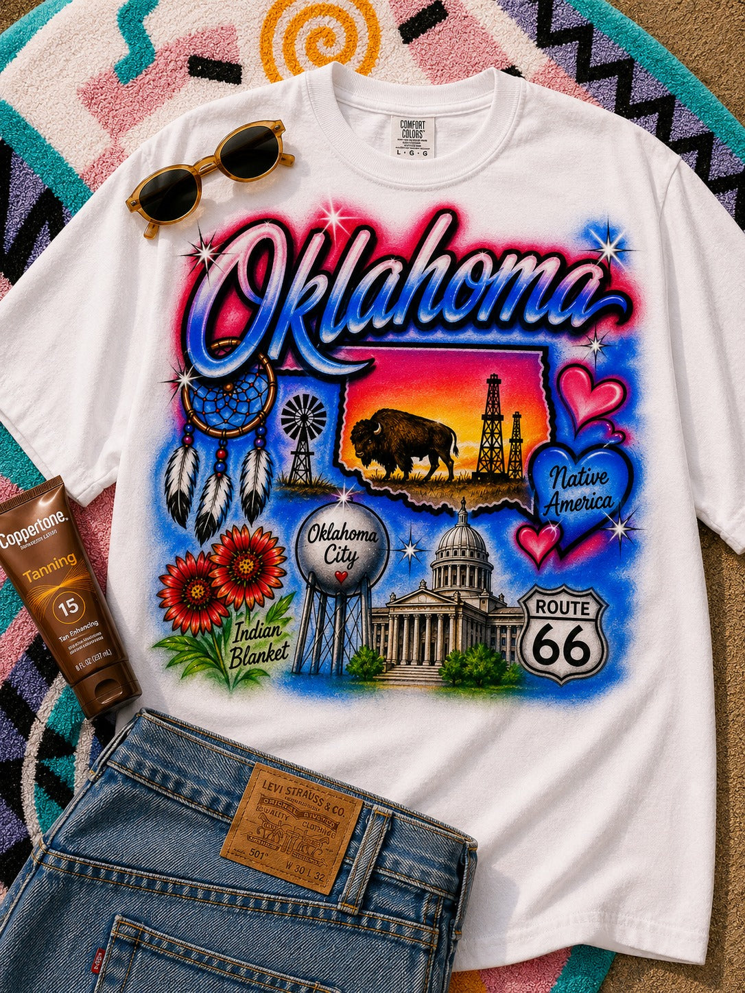 Oklahoma Airbrush Graphic Tee
