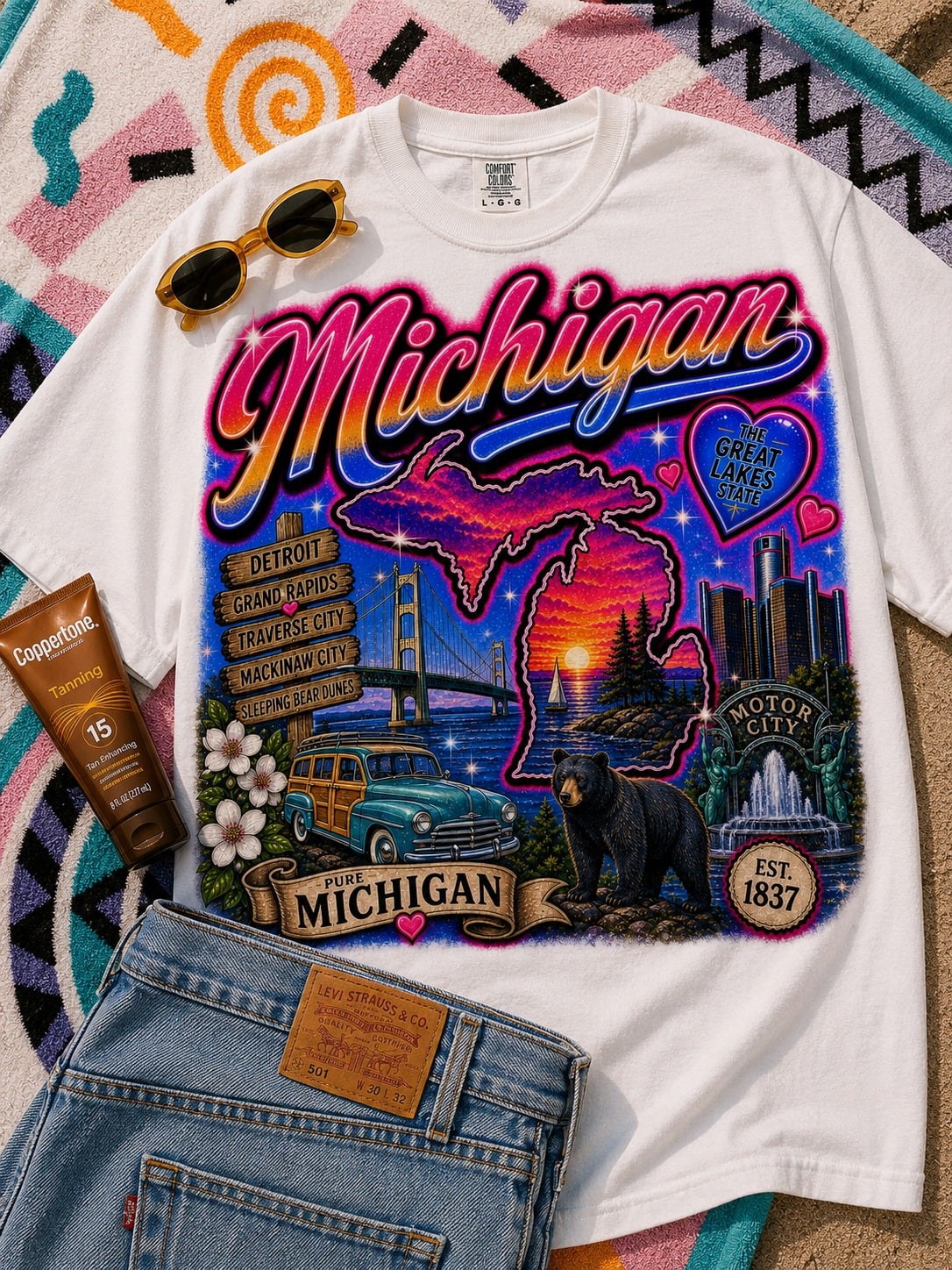 Michigan Airbrush Graphic Tee
