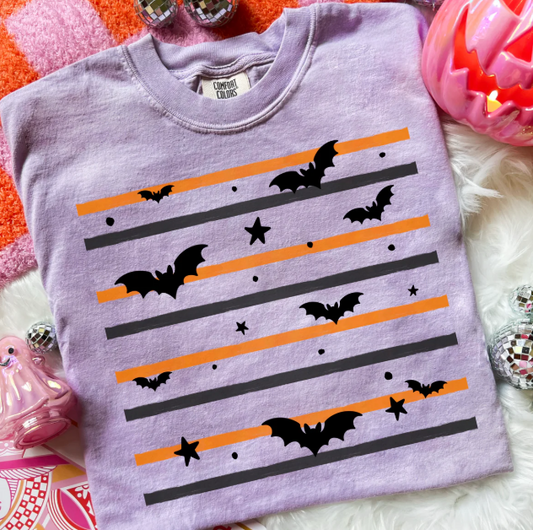 Bats Stripes Graphic Tee