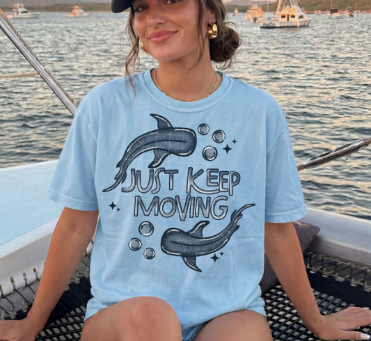 Just Keep Moving Graphic Tee