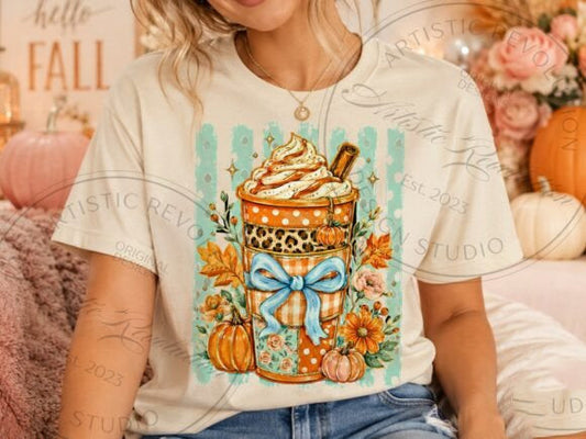 Plaid Coffee Graphic Tee