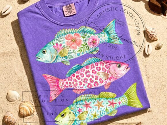 Floral Fish Graphic Tee