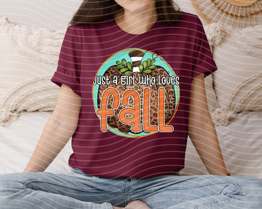 Just a Girl Who Loves Fall Graphic Tee