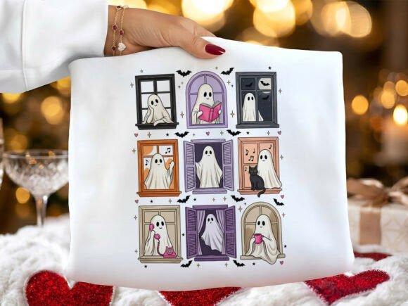 Reading Window Ghosts Graphic Tee