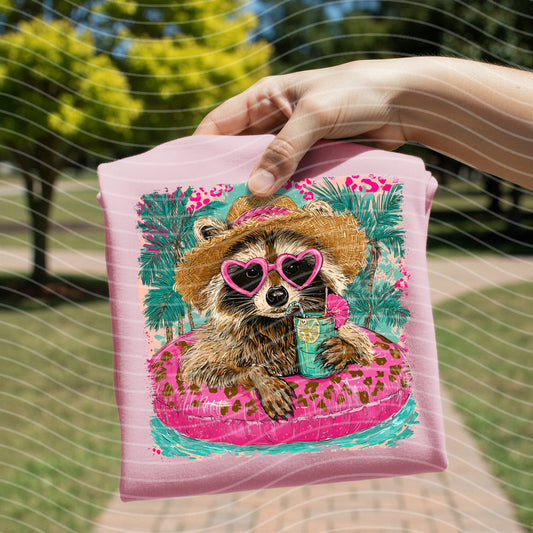 Summer Raccoon Graphic Tee