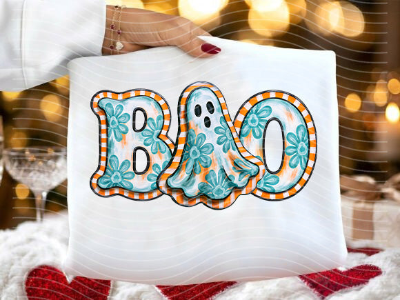 Floral Boo Ghost Graphic Tee