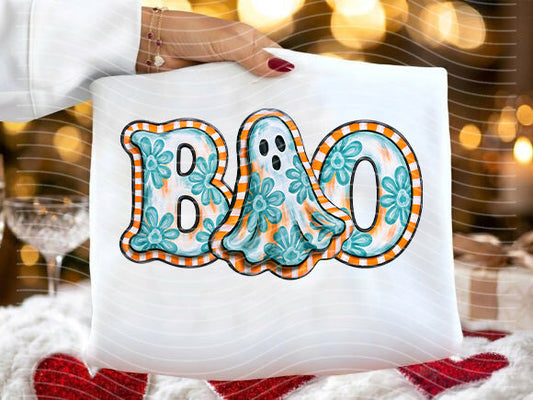 Floral Boo Ghost Graphic Tee