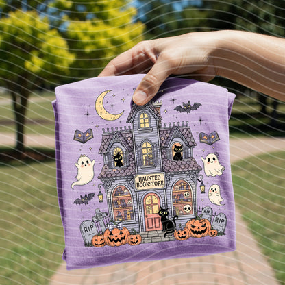 Haunted Bookstore Graphic Tee