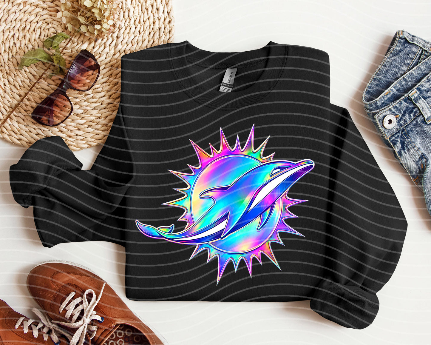 Dolphins Iridescent Graphic Tee