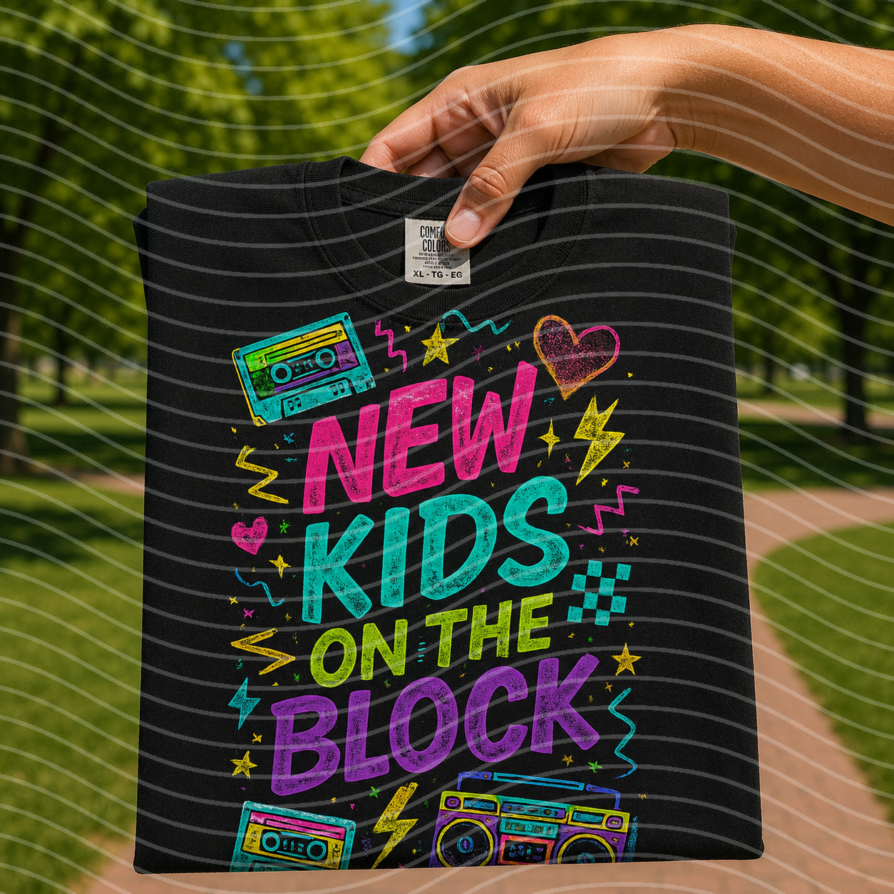 New Kids on the Block Neon Graphic Tee