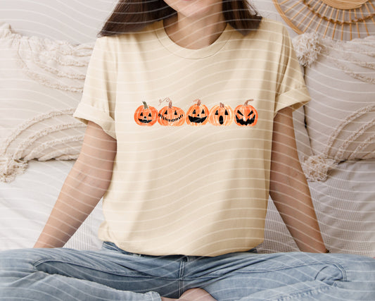 5 Jack O'Lanterns Graphic Tee