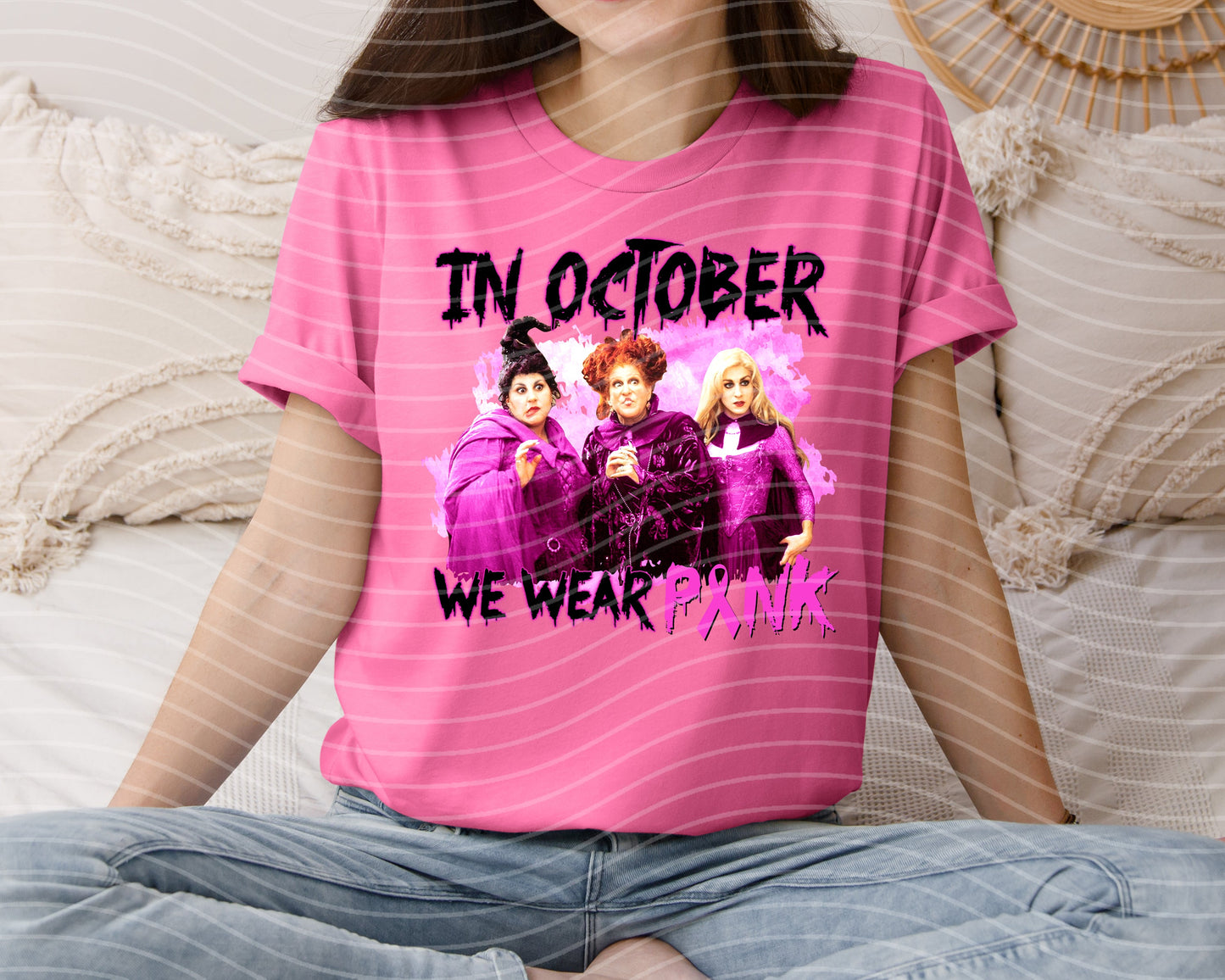 In October We Wear Pink Graphic Tee