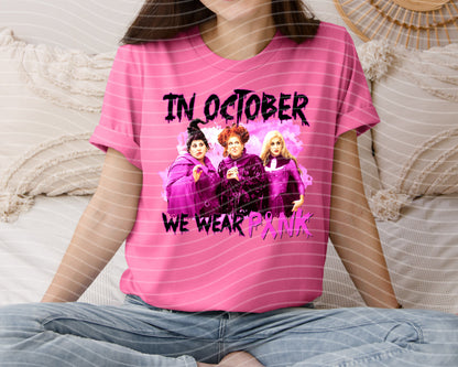 In October We Wear Pink Graphic Tee