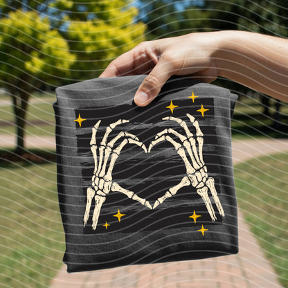 Skelly Heart Hands Graphic Tee